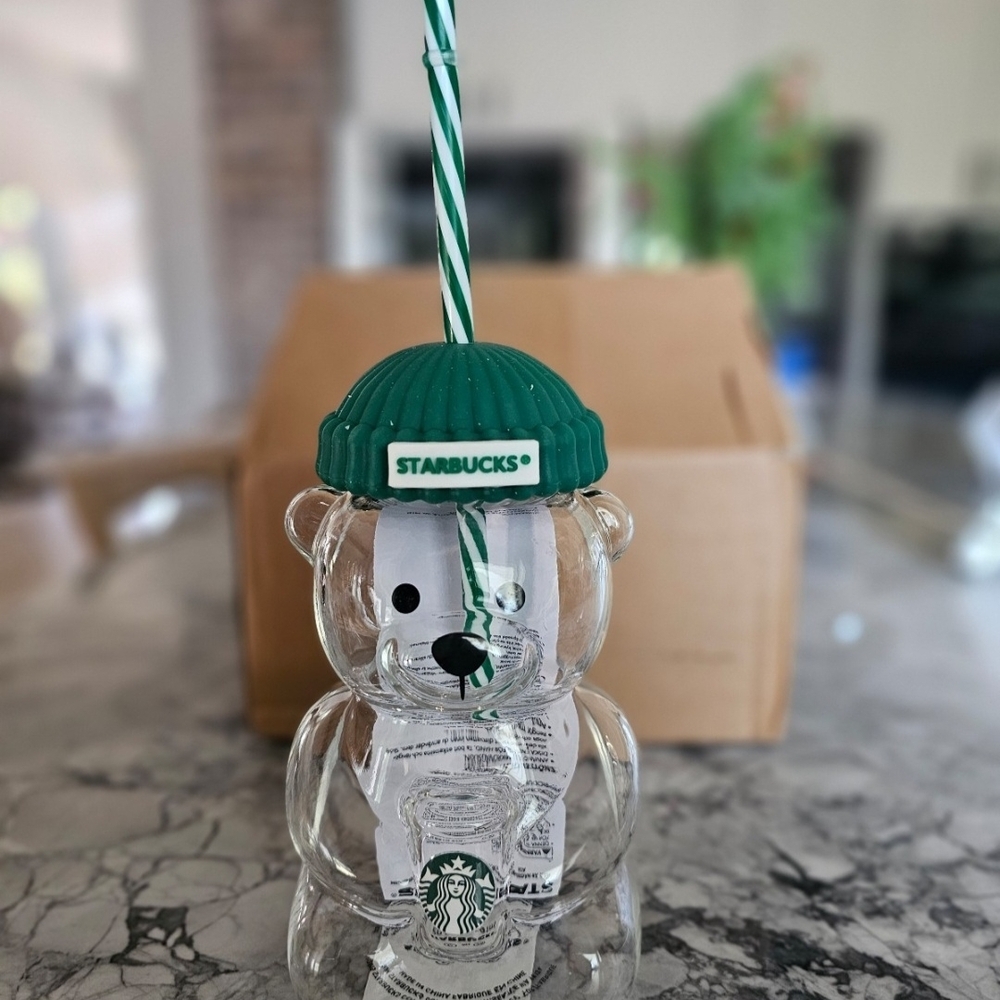Starbucks Bearista Glass Tumbler Brand New